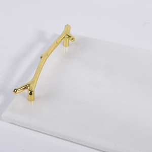 Tùy Chỉnh Đá Cẩm Thạch Pho Mát Khay Đá Cẩm Thạch Sang Trọng Phục Vụ Khay Trang Trí Nội Thất Tấm Món Ăn Bằng Đá Cẩm Thạch Khay Với Vàng Xử Lý - Product Image 5