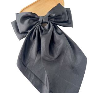 Haarspangen für Damen, Zauberhafte Einfarbige Stoff-Haarnadeln, Grenzüberschreitend, Große Schleifenband-Haarspange mit Federclip, Haar-Accessoires - Product Image 5