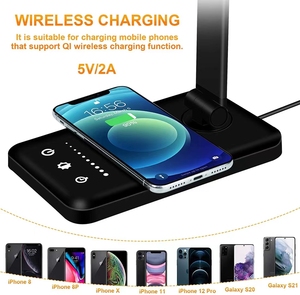 <span class=keywords><strong>Lampada</strong></span> da Scrivania Decorativa per Studio e Protezione degli Occhi con Caricatore Wireless e Luce LED - Product Image 2