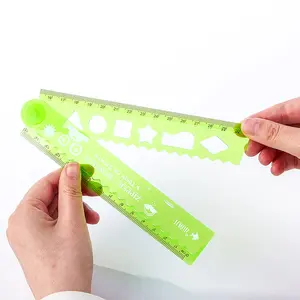  30cm plastic folding ruler PVC flexible ruler straight scale template ruler school &office stationary