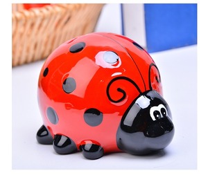 Gốm 3d Ladybug Shaped <span class=keywords><strong>Money</strong></span> Saving Box Kids Piggy Ngân Hàng Đồng Xu Để Bán - Product Image 5