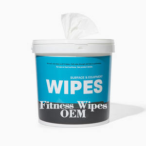 Recharge de lingettes humides pour fitness et gym, haute qualité, 400 lingettes nettoyantes, 800 lingettes écologiques, emballage en sac, 1000 lingettes en seau/baril, vente en gros - Product Image 1