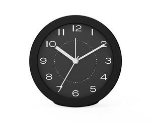 Réveil à quartz avec fonction snooze, rétroéclairage, design classique rond, pour bureau, table, chevet, horloge électronique moderne en forme de G - Product Image 2