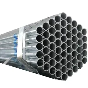 Dx51d A53 A106 API 5L ERW Tubo de tubo cuadrado redondo de acero al carbono galvanizado en caliente sin costura en espiral