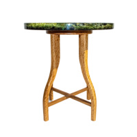 Artisanat en résine pour la maison, meubles, jardin, paysage, plantes en mousse, résine époxy, table à manger, salon, table basse en bois et résine époxy