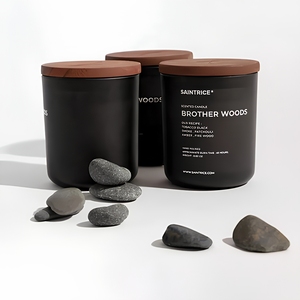 Lussuoso Barattolo per Candele Personalizzato con Fondo Curvo e Coperchio in Legno con Logo Inciso, Contenitore per Candele e Scatola di Imballaggio Personalizzabili - Product Image 6