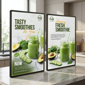 กล่องไฟโฆษณาแบบกระจกนิรภัยบางเฉียบพร้อมไฟ LED สำหรับแสดงเมนู ใช้ในบาร์ ผับ ร้านเครื่องดื่ม <span class=keywords><strong>ป้าย</strong></span><span class=keywords><strong>แขวน</strong></span><span class=keywords><strong>ผนัง</strong></span> - Product Image 3