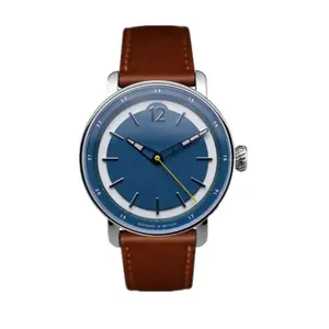 นาฬิกาออโตเมติกหนังแท้สีน้ำตาลสำหรับผู้ชายดีไซน์ใหม่2023จากโรงงาน Shenzhen