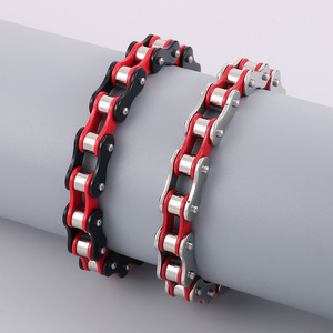 <span class=keywords><strong>Bracelet</strong></span> chaîne <span class=keywords><strong>de</strong></span> vélo pour <span class=keywords><strong>homme</strong></span> en acier inoxydable 316L, style rock hip-hop, bijoux pour <span class=keywords><strong>homme</strong></span>, vente en gros - Product Image 6
