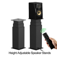 Support de haut-parleur motorisé, réglable en hauteur électriquement, pour moniteur de studio, avec plateau personnalisable pour le mixage audio professionnel