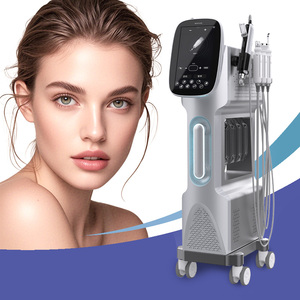 Élégante machine de microdermabrasion Hidrafacial Super Bubble grise sur chariot, instrument facial exfoliant pour formation et soins des <span class=keywords><strong>seins</strong></span> - Product Image 1