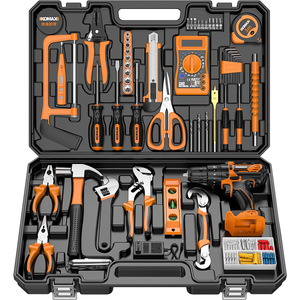 KOMAX Tool Set Household Repair Kit 1/4 In Socket Battery Powered Electric Drill Included Multi Function Tool Box - Product Image 3