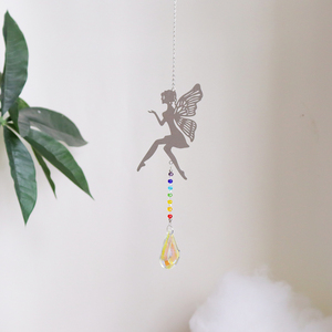 คริสตัลตกแต่งหน้าต่างรูปนางฟ้า ผีเสื้อ นก นกฮูก ต้นไม้ สำหรับแขวนประดับตกแต่งบ้าน  ตกแต่งด้วยคริสตัลเจ็ดจักระ - Product Image 6