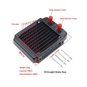 Intercambiador de Calor de Descarga de Agua para Disipación de Calor, para Computadora y Locomotora, 90° Recto/Roscado, Fabricado en Aluminio para Refrigeración por Agua - Product Image 2