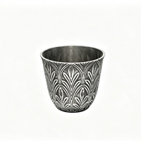 Pot de fleurs rond en plastique de 7 pouces, style rétro, pour bureau et fenêtre, pot de plantation de jardin, écologique, durable, intérieur/extérieur