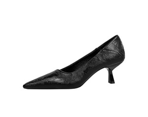 Sandales pour femmes en velours à bout pointu ouvert, avec fines brides croisées à la cheville, boucle dorée réglable, talon chaton fin et mini plateforme - Product Image 6