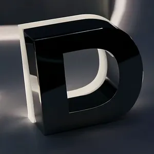 Prezzo di fabbrica impermeabile esterno Led Logo 3d illuminazione acrilica Led canale lettere segni