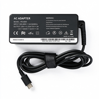 Adaptateur secteur USB-C PD 65W pour ordinateur portable, adaptateur d'alimentation Type-C 20V 3.25A pour MacBook Air Chromebook (vente en gros)