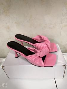 2024 été femmes Stiletto <span class=keywords><strong>poisson</strong></span> bouche pantoufles à talons hauts Cool chaussures supérieures rondes avec bout ouvert caractéristique douce pour le commerce extérieur - Product Image 6