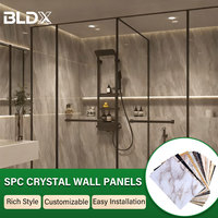 Panneau mural SPC multi-styles léger en plastique imitation marbre, résistant à l'usure, imperméable et ignifuge pour salle de bain, hôtel, cuisine