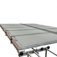 Banc de travail roulant à flux et reflux à haut rendement et faible consommation d'énergie pour légumes, fruits et fleurs, avec structure stable en acier et aluminium