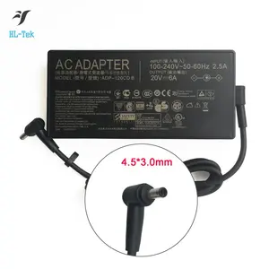 ADP-120CD Adaptor AC 20V 6A AC, Pengisi Daya Laptop untuk Asus ZenBook UX534F UX534FT Q546FD Q546F Q537FD Q537F Q547FD Q547F