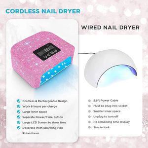 120W <b>Rechargeable</b> UV Light LED Nail <b>Lamp</b> Fully Decorate 4 Timer Modes Nail Dryer for Gel Nails - Product Image 6