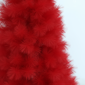 Meilleures ventes : Arbre de Noël pré-éclairé articulé à plumes, en métal <span class=keywords><strong>rouge</strong></span>, pour la décoration de la maison, du bureau et des fêtes, vente en gros, OEM usine - Product Image 4