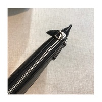 Sac à main en cuir de crocodile véritable exotique de haute qualité au design classique pour hommes DICHLE 7 pouces avec fermeture à glissière