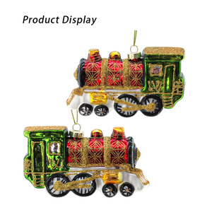Tùy Chỉnh Ngoài Trời Giáng Sinh Train Trang Trí Tay Thổi Thủy Tinh Xe Xmas Cây Loại Đảng Trang Trí Cho Ngoài Trời Giáng Sinh - Product Image 3