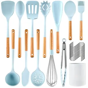 FLYWOD Conjunto de utensílios de cozinha de silicone para uso doméstico, 13 peças, utensílios de cozinha de silicone, atacado