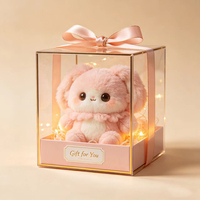 Boîte cadeau carrée en acrylique transparente, flexible et personnalisable, anti-poussière, présentoir en acrylique pour cadeaux