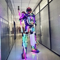 Robot humanoide con luz LED personalizada, disfraz de cosplay para bodas y eventos comerciales con efecto luminoso