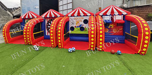 Jeu de carnaval 4 en 1 Jeux gonflables interactifs Tic Tac Toe/Jeu de fléchettes de <span class=keywords><strong>football</strong></span>/Tir de <span class=keywords><strong>football</strong></span>/Basketball - Product Image 3