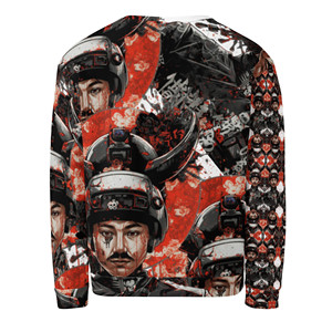 Felpa Unisex Spirituale Samurai 100% Cotone con Stampa Serigrafica e Ricamo a Motivo Solido - Product Image 3