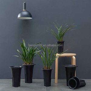 <span class=keywords><strong>Pot</strong></span> à orchidées noir respirant avec trous latéraux, en plastique de sable violet épaissi en forme de <span class=keywords><strong>cymbidium</strong></span> spécial pour la culture des orchidées - Product Image 4