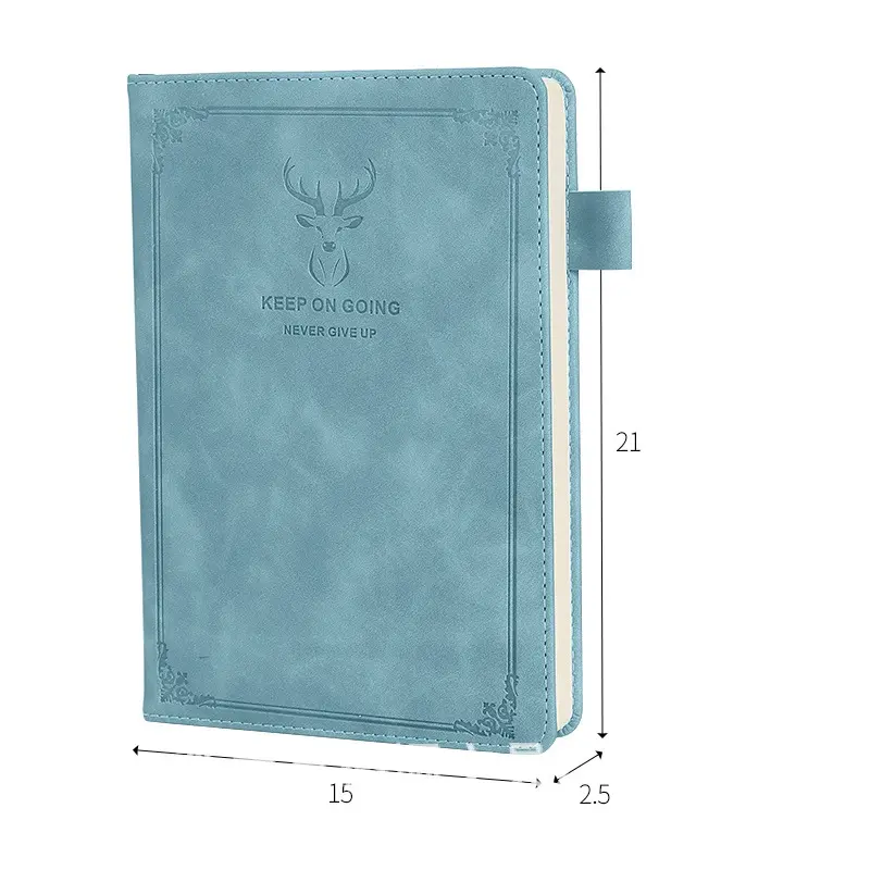 Benutzer definierte Notebook Elastic Band A5 Lederbezug Notebook Leder Journal, anpassbare Logo-Abdeckung