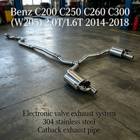 Système d'échappement OEM/ODM Valvetronic Catback pour Mercedes Benz C200 C250 C260 C300 W205 2.0T/1.6T 2014-2018 SS304