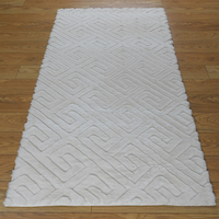 Tapis en fausse fourrure de lapin à effet géométrique personnalisé, antidérapant, bicolore, pour la maison, design de créateur