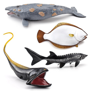 Figuras Realistas de Animales Marinos Yuglow: Ballena Gris, Anguila, Linguado, Esturión, Modelo Educativo y Cognitivo - Product Image 2