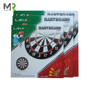 12/15/17inch màu đen đôi bên phi tiêu Board Set giấy đổ xô cổ điển dartboards với 6pcs kim loại phi tiêu cho bên trong nhà trò chơi