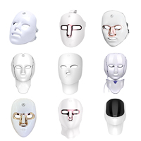 Appareil de masque facial LED Photon NQK ABS portable, masque de beauté pour le visage, spectre lumineux 7 couleurs, 309 perles LED, garantie 1 an, OEM ODM