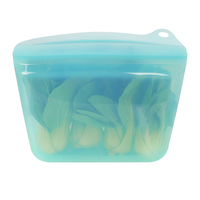 Sac de conservation alimentaire en silicone réutilisable, grande ouverture, fermeture éclair, 2000 ml, capacité multiple, logo personnalisé, emballage couleur, OEM ODM