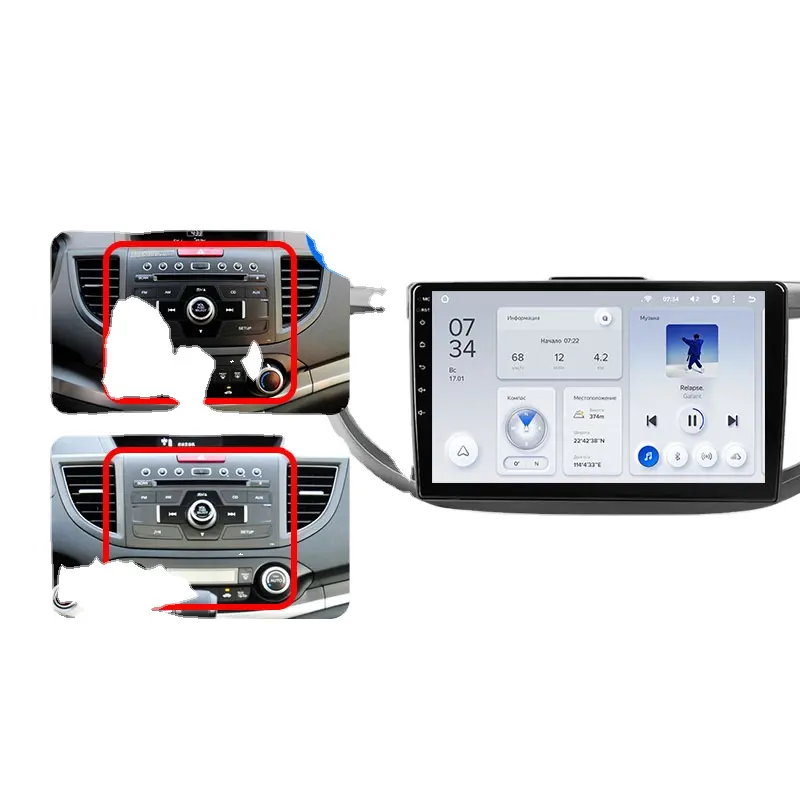 Teyes X1 cho Honda CRV CR-V 4 RM lại 2011 - 20182011 - 2018 xe đài phát thanh đa phương tiện Video Player Navigation GPS Android 10 đài phát thanh DVD