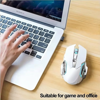 Keywin Dual Mode Wireless Rechargeable Gaming Mouse 2.4Ghz 7D Wireless Adjustable DPI 1600 Office LED Desktop Mice
