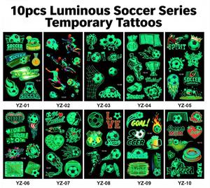 ملصقات وشم كرة القدم المضيئة في الظلام المقاومة للماء من C&J Yanye لكأس العالم لكرة القدم <span class=keywords><strong>2026</strong></span>، إكسسوارات للمشجعين ومنتجات تذكارية - Product Image 2