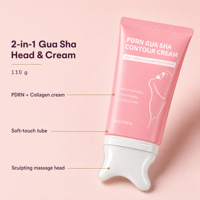 Crème pour le cou au collagène PDRN avec masseur Gua Sha intégré, crème raffermissante anti-rides pour le cou