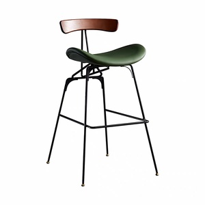 Tabourets de bar haut de gamme de style italien, modernes et luxueux, avec structure en fer robuste et dossier, pour usage commercial – Vente chaude - Product Image 1