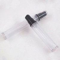 Tersedia 5ml 10ml 12ml 15ml Hitam dan untuk Botol Lotion Airless Mini Serum Sampel dengan Pompa Hitam Sablon Sampo