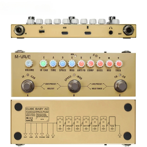Processeur de guitare acoustique Cube <span class=keywords><strong>M</strong></span>-VAVE Baby AC Pro 9 AMP/IR Sims Dly/Chs/Rvb <span class=keywords><strong>FX</strong></span> Interface audio USB Type-C Recharge - Product Image 1